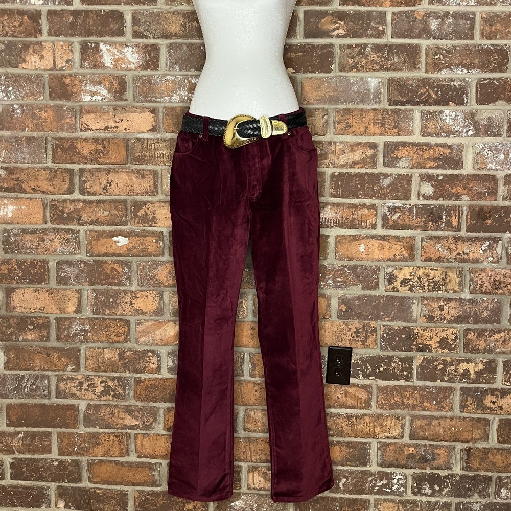 Wine/Burgundy Velvet Pants